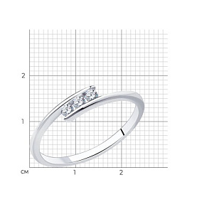 Кольцо SOKOLOV - Серебро 925, Фианит (арт. 94013535)