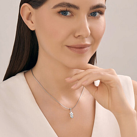 Подвеска SOKOLOV - Серебро 925, Топаз, Фианит (арт. 92030830)