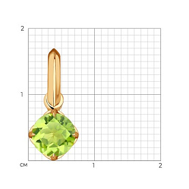 Подвеска Diamant - Золото 585, Хризолит (арт. 51-330-01767-3)