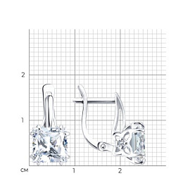 Серьги SOKOLOV - Серебро 925, Фианит (арт. 94027352)