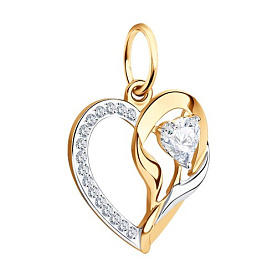 Подвеска SOKOLOV - Золото 375, Фианит (арт. 035602-4)