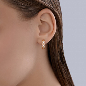 Серьги Diamant - Золото 585, Фианит (арт. 51-120-00186-1)