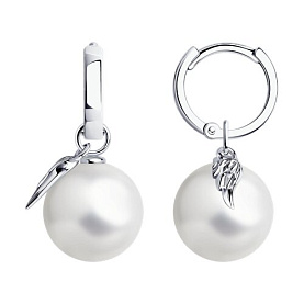 Серьги SOKOLOV - Серебро 925, Жемчуг имитация (арт. 94025023)