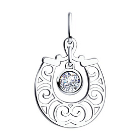 Подвеска SOKOLOV - Серебро 925, Фианит (арт. 94032782)