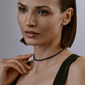 Колье SOKOLOV - Серебро 925, Искуственная кожа (арт. 91080004)