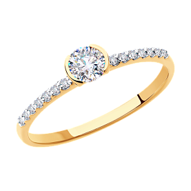 Кольцо Diamant - Золото 585, Фианит (арт. 51-110-00252-1)