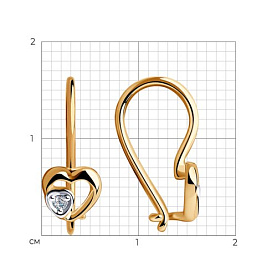 Серьги SOKOLOV - Золото 375, Фианит (арт. 31-120-00712-1)