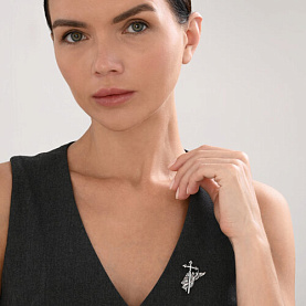 Брошь Diamant - Серебро 925, Фианит (арт. 95-140-02336-1)