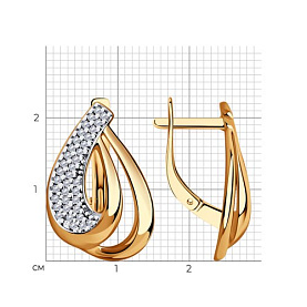 Серьги Diamant - Серебро 925, Фианит (арт. 93-120-00691-1)