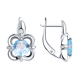 Серьги Diamant - Серебро 925, Топаз (арт. 94-320-00713-1)