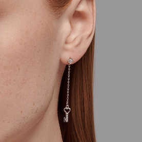 Серьги SOKOLOV - Серебро 925, Фианит (арт. 94026416)