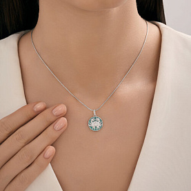 Подвеска Diamant - Серебро 925, Фианит, Эмаль (арт. 94-130-02354-1)