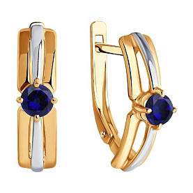 Серьги SOKOLOV - Серебро 925, Синтетический сапфир (арт. 88020071)