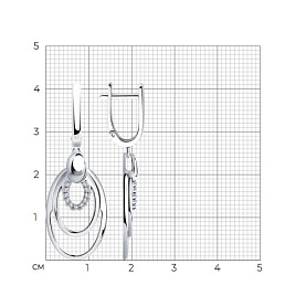 Серьги Diamant - Серебро 925, Фианит (арт. 94-121-00701-1)
