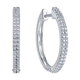 Серьги SOKOLOV - Серебро 925, Фианит (арт. 94023586)