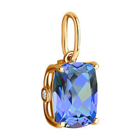 Подвеска SOKOLOV - Золото 585, Топаз, Фианит (арт. 732382)