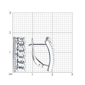 Серьги SOKOLOV - Серебро 925, Фианит (арт. 94026798)