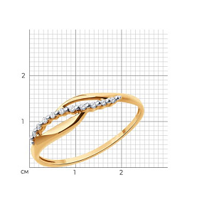 Кольцо Diamant - Золото 585, Фианит (арт. 51-110-02027-1)