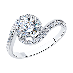 Кольцо SOKOLOV - Серебро 925, Фианит (арт. 94013166)