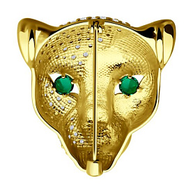 Брошь Diamant - Серебро 925, Фианит, Эмаль (арт. 93-140-02078-2)