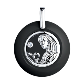 Подвеска Diamant - Серебро 925, Керамика, Фианит (арт. 94-130-01255-1)