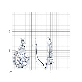 Серьги Diamant - Серебро 925, Фианит (арт. 94-120-00013-1)