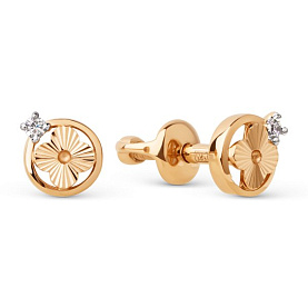 Серьги ЮФ Династия - Золото 375, Фианит (арт. 027422-5112)