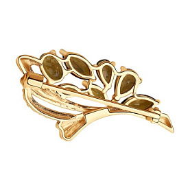 Брошь Diamant - Серебро 925, Раухтопаз, Фианит (арт. 93-340-00528-1)