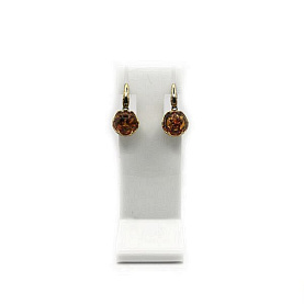 Серьги Янтарная волна - Серебро 925, Янтарь (арт. 821852)
