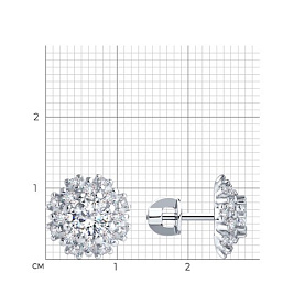Серьги SOKOLOV - Серебро 925, Фианит (арт. 94025268)