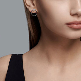 Серьги SOKOLOV - Серебро 925, Фианит (арт. 94025852)