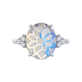 Кольцо Diamant - Серебро 925, Опалит, Фианит (арт. 94-310-01837-1)