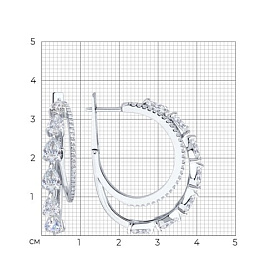 Серьги SOKOLOV - Серебро 925, Фианит (арт. 94027027)