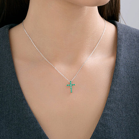 Колье SOKOLOV - Серебро 925, Фианит (арт. 94071282-91)