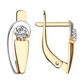 Серьги SOKOLOV - Золото 585, Фианит (арт. 027296)