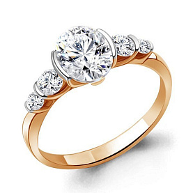 Кольцо Аквамарин - Серебро 925, Фианит (арт. 68348.6)