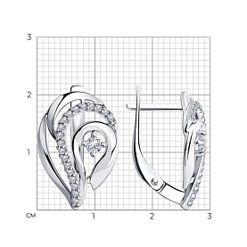 Серьги Diamant - Серебро 925, Фианит (арт. 94-120-00725-1)