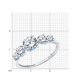 Кольцо SOKOLOV - Серебро 925, Фианит (арт. 94013825)