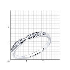 Кольцо SOKOLOV - Серебро 925, Фианит (арт. 94013525)