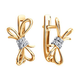 Серьги SOKOLOV - Золото 585, Фианит (арт. 0200915)