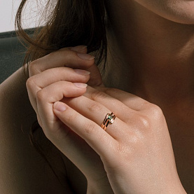 Кольцо ЮФ Династия - Золото 375, Синтетический турмалин (арт. 022361-5390)