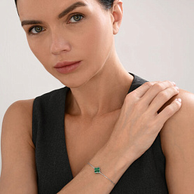 Браслет SOKOLOV - Серебро 925, Малахит (арт. 83050054)