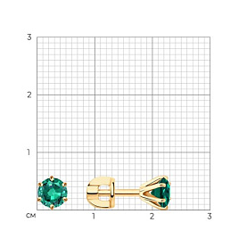Серьги SOKOLOV - Золото 585, Изумруд (арт. 3020544)