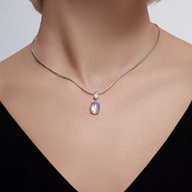 Подвеска Diamant - Серебро 925, Опалит, Фианит (арт. 94-330-01836-1)