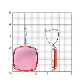 Серьги Diamant - Серебро 925, Синтетический ситалл (арт. 94-320-02313-1)