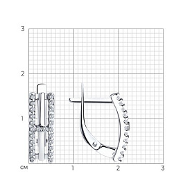 Серьги Diamant - Серебро 925, Фианит (арт. 94-120-01514-2)