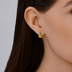 Серьги Diamant - Золото 585, Фианит, Эмаль (арт. 51-120-02813-1)