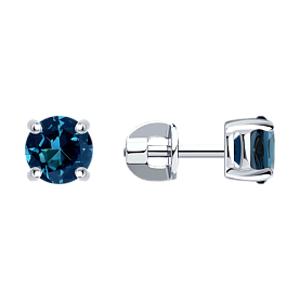 Серьги SOKOLOV - Серебро 925, Топаз лондон (арт. 92020456)