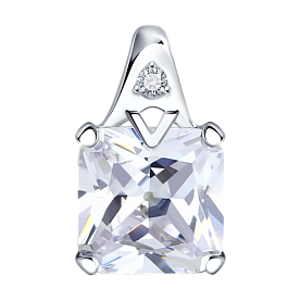 Подвеска SOKOLOV - Серебро 925, Фианит (арт. 94031756)