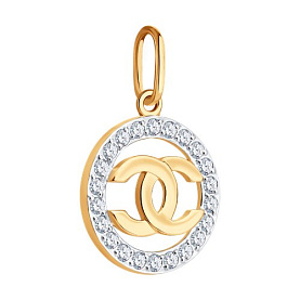 Подвеска Diamant - Золото 585, Фианит (арт. 51-130-02979-1)
